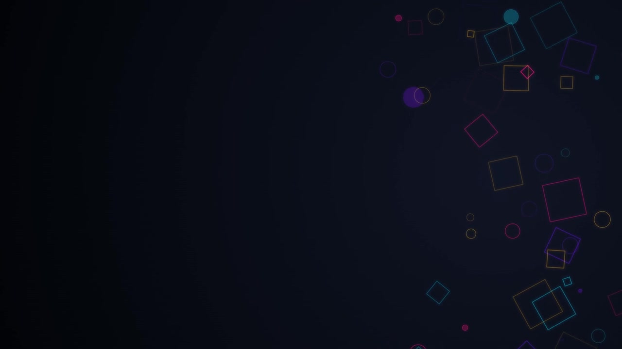 Abstract Motion Background with Floating Colorful Geometric Shapes