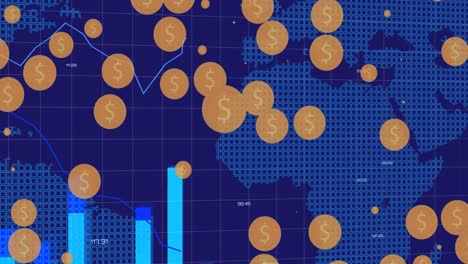 Animation-of-financial-data-processing-over-dark-background