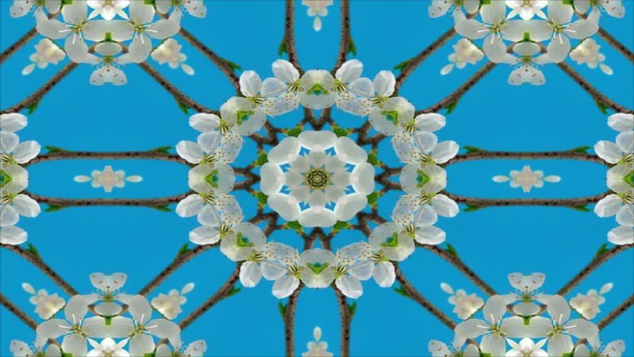 추상적인 칼레도스코프 모션 배경, 루프 가능한 배경