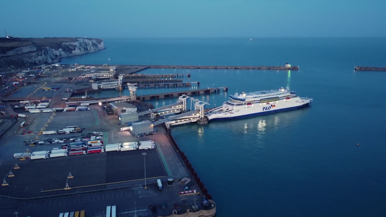 Ferry docked at port
