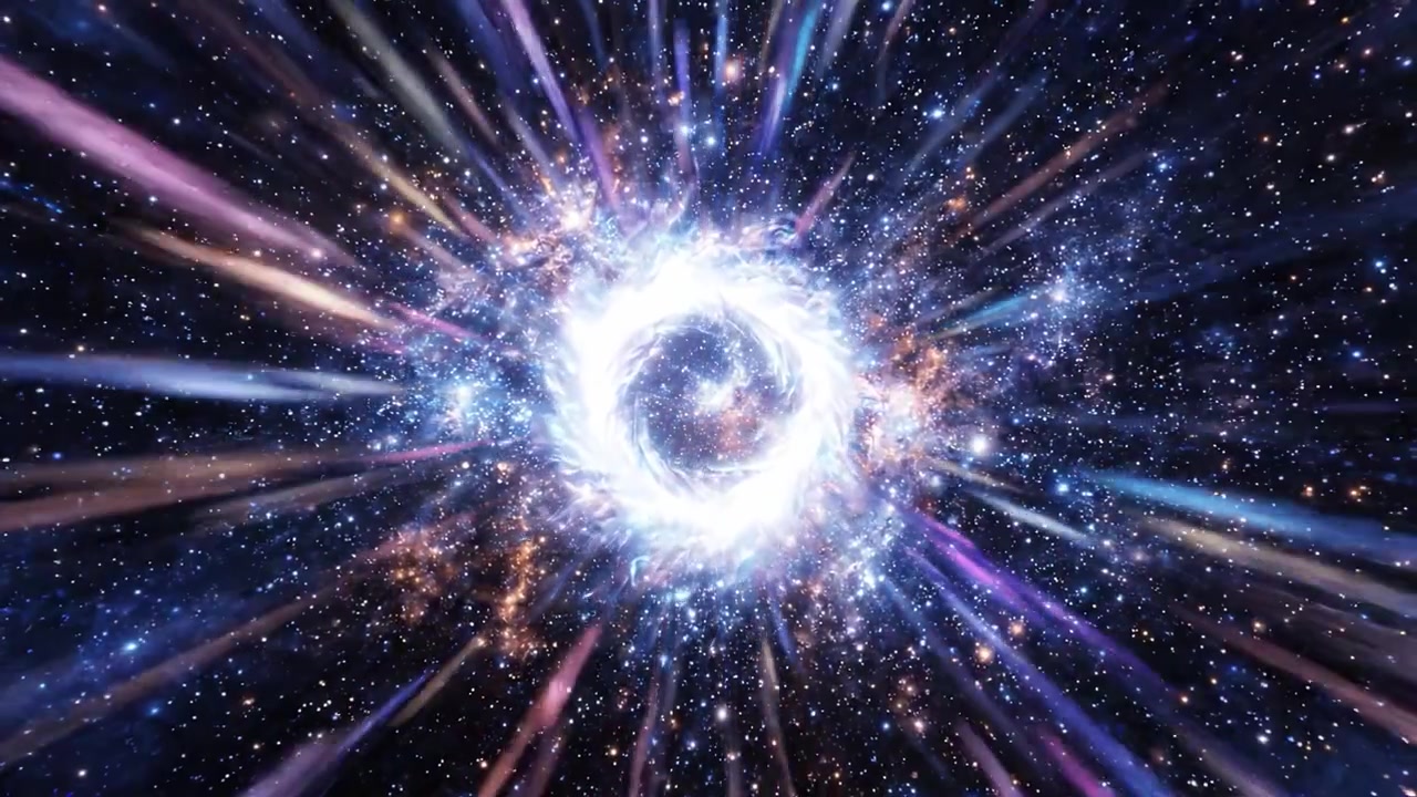 A Cosmic Journey Through a Colorful Vortex: Exploring the Mysteries of Space and Time in a Stunning Visual Experience of Cosmic Phenomena
