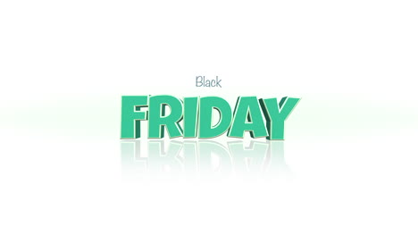 cartoon black friday text on clean white gradient
