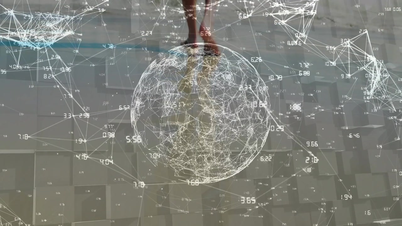 Animation of network of connections and globe over caucasian businessman animation