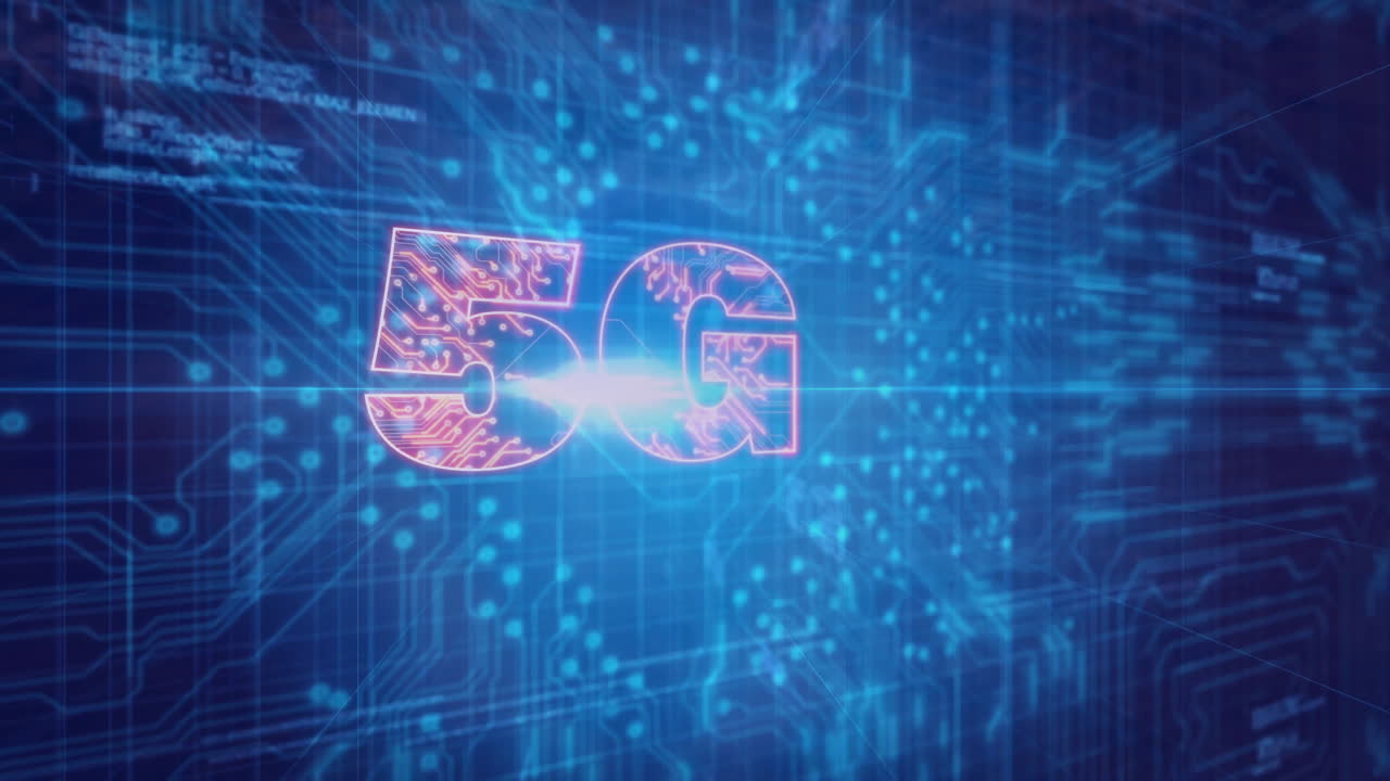 animazione dell'elaborazione dei dati su testi 5g