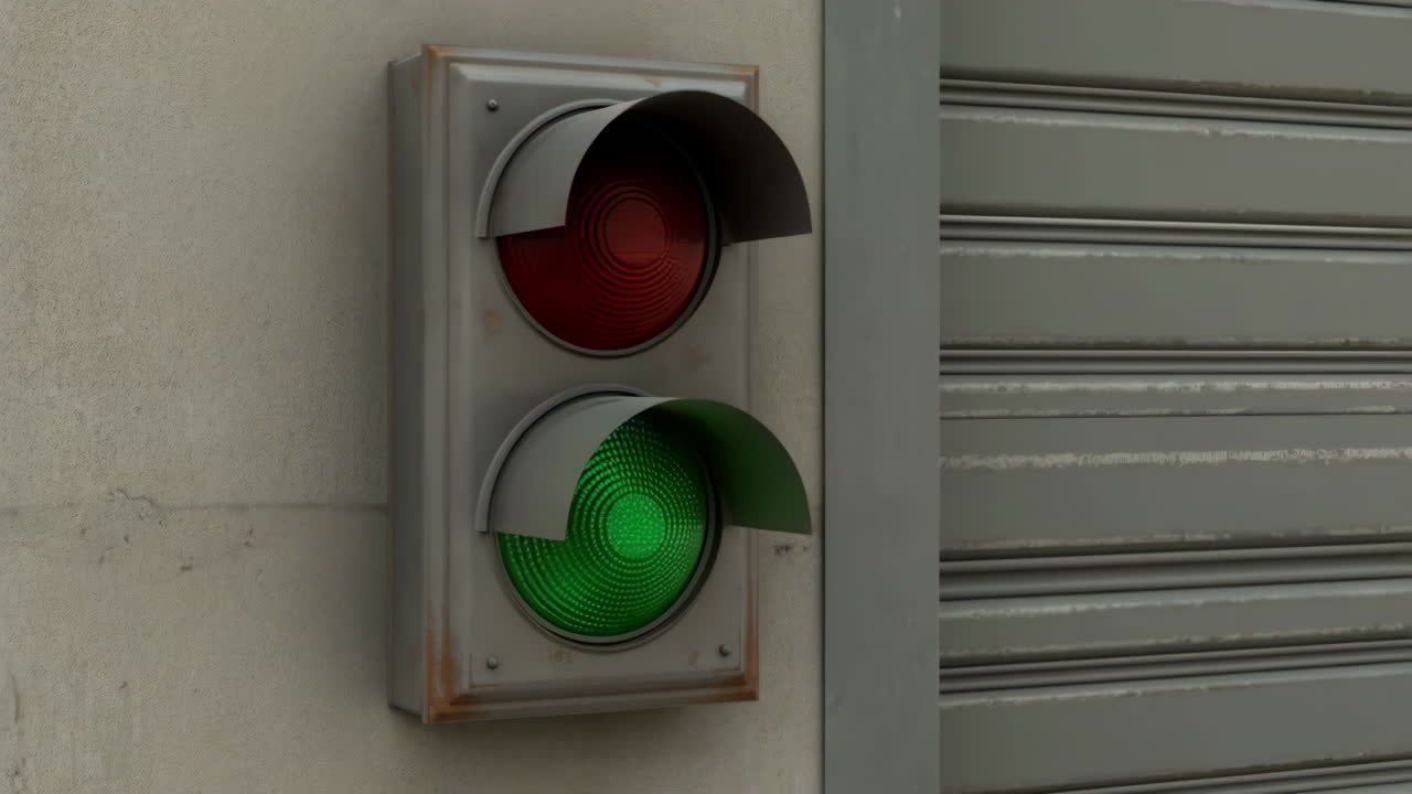 Traffic Light Changing Signals: Red, Off, Green