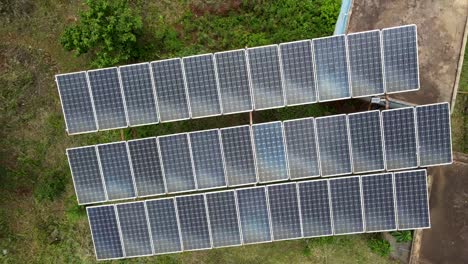 solar power source supplying energy in the water source in suburban village of africa