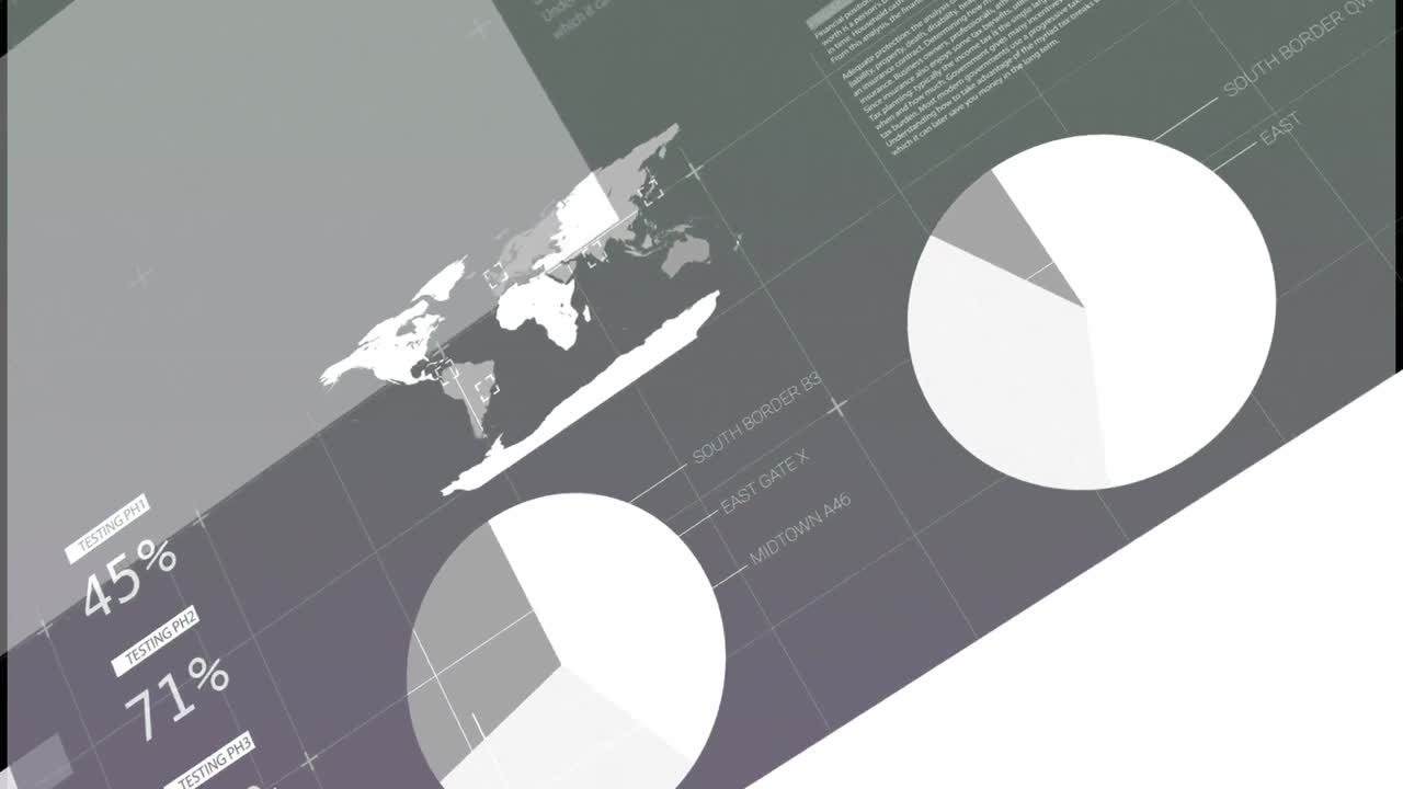 어두운 배경에서 데이터 처리의 애니메이션