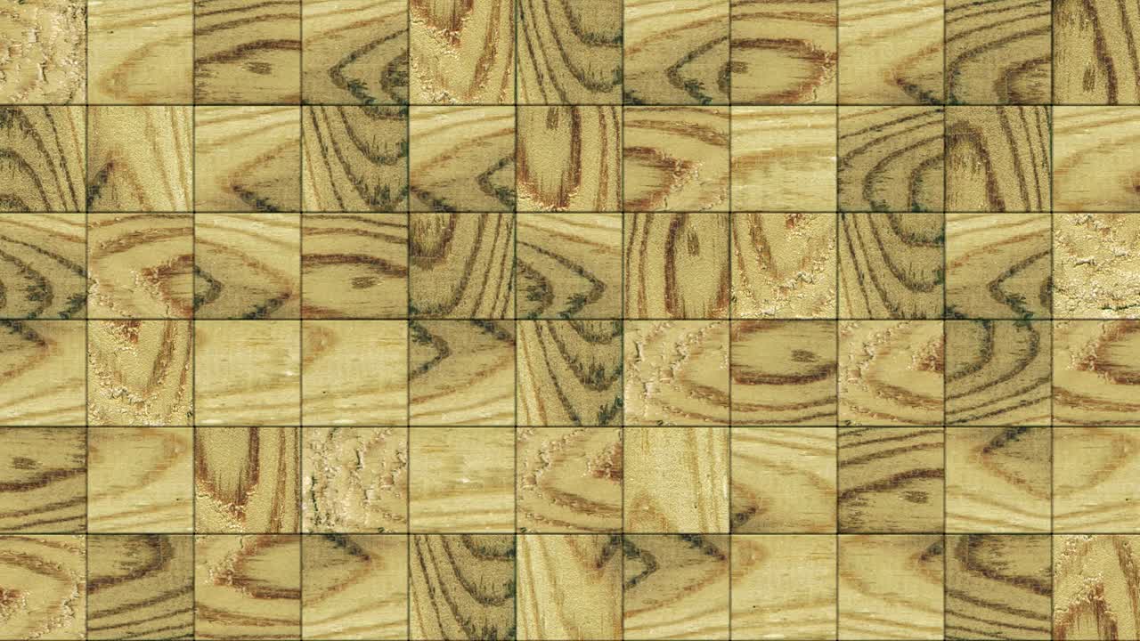 la pared de madera de cubos se desmorona