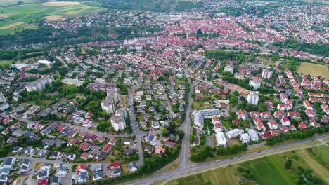 vista aérea de rottenburg am neckar, alemania.