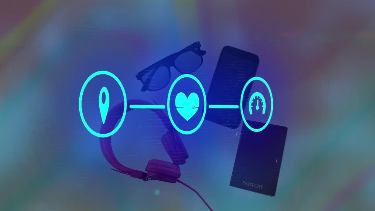 디지털 아이콘의 애니메이션 및 전자 장치로 데이터 처리