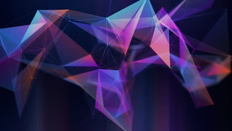 fondo abstracto geométrico con línea conectada y bucle de animación de puntos