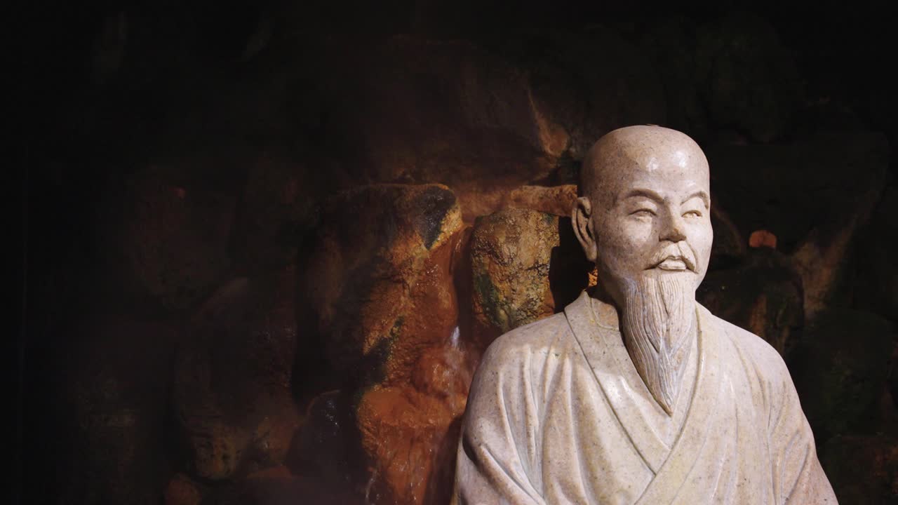 Jozankei Onsen, Odsłonięcie Statuy Mnicha i Naturalnych Wód Geotermalnych, Japonia.