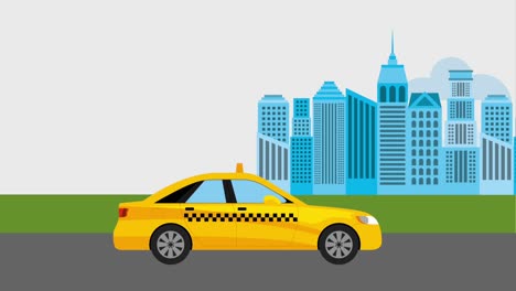 taxi public service online animation