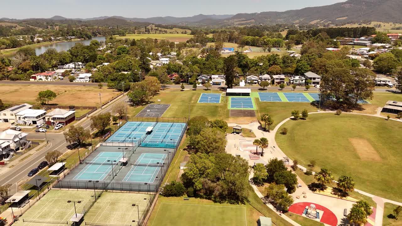 Drone footage of Murwillumbah sporting fields including hockey, cricket, football and netball