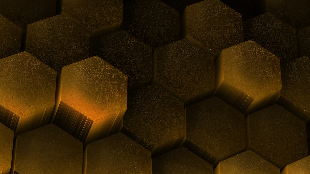 animación hexagonal abstracta patrón multicolor concepto suave de 4k