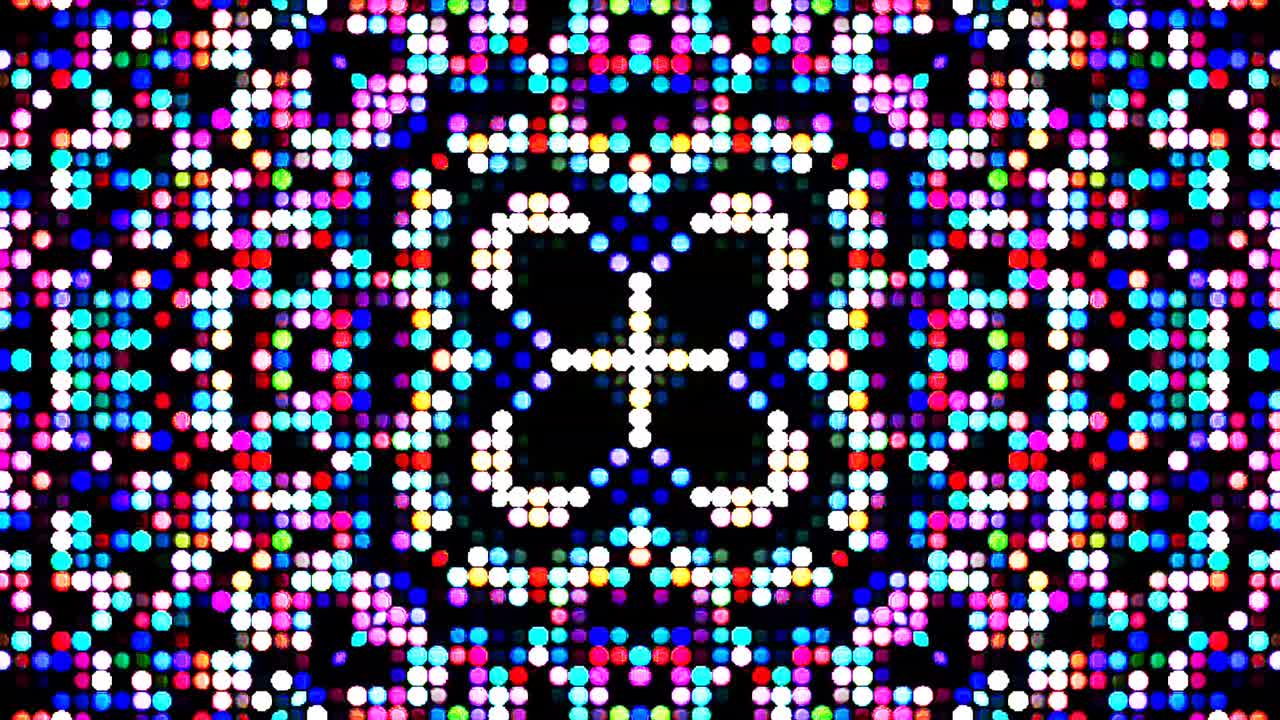 líneas coloridas ondas brillantes forma de flor fondo caleidoscopio resumen