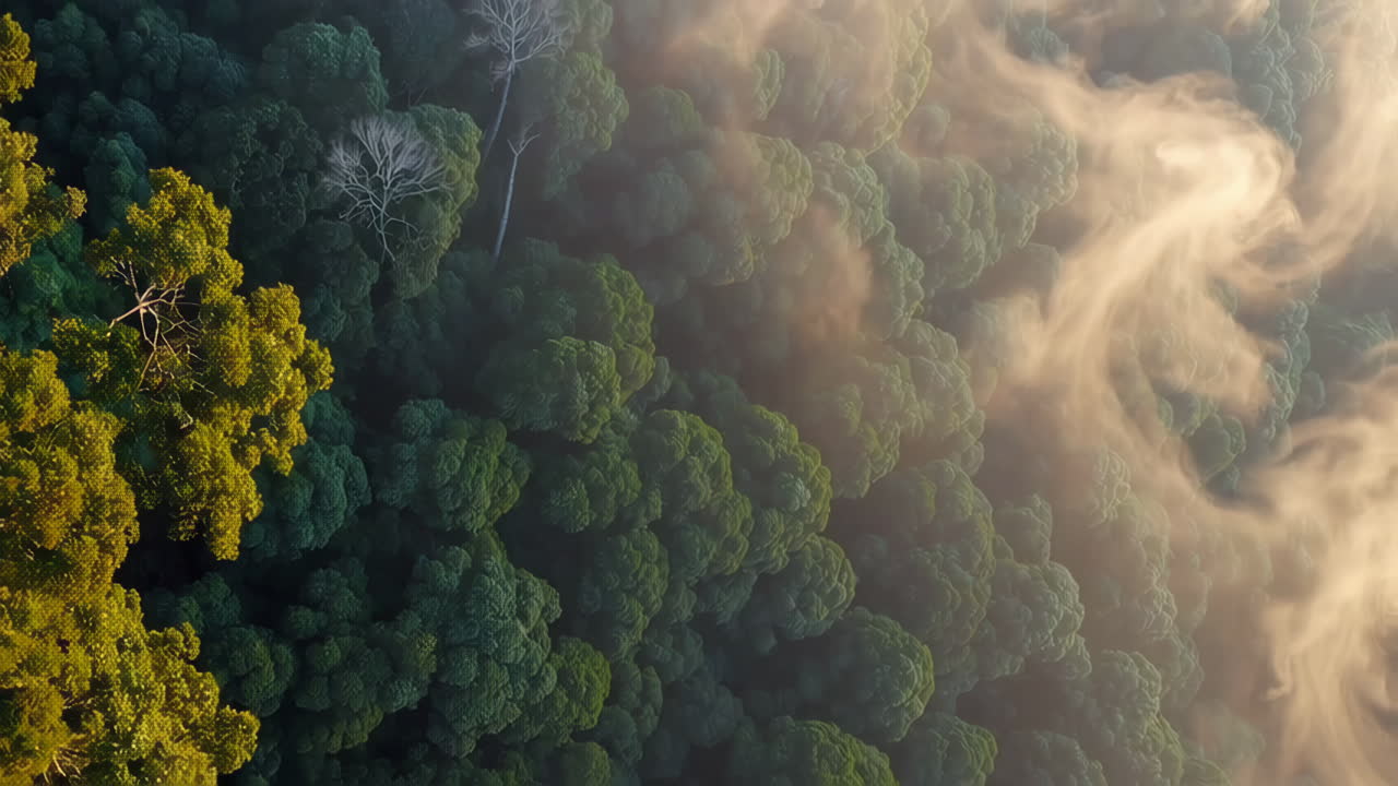 Misty Rainforest Canopy View