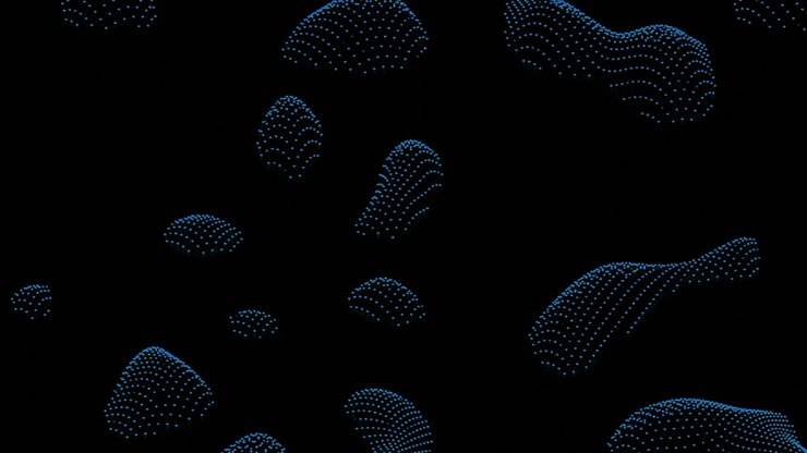 Abstract Blue and Black Dot Pattern