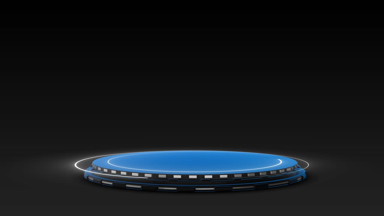Holographic advanced hud circle platform interface template futuristic technology concept hologram