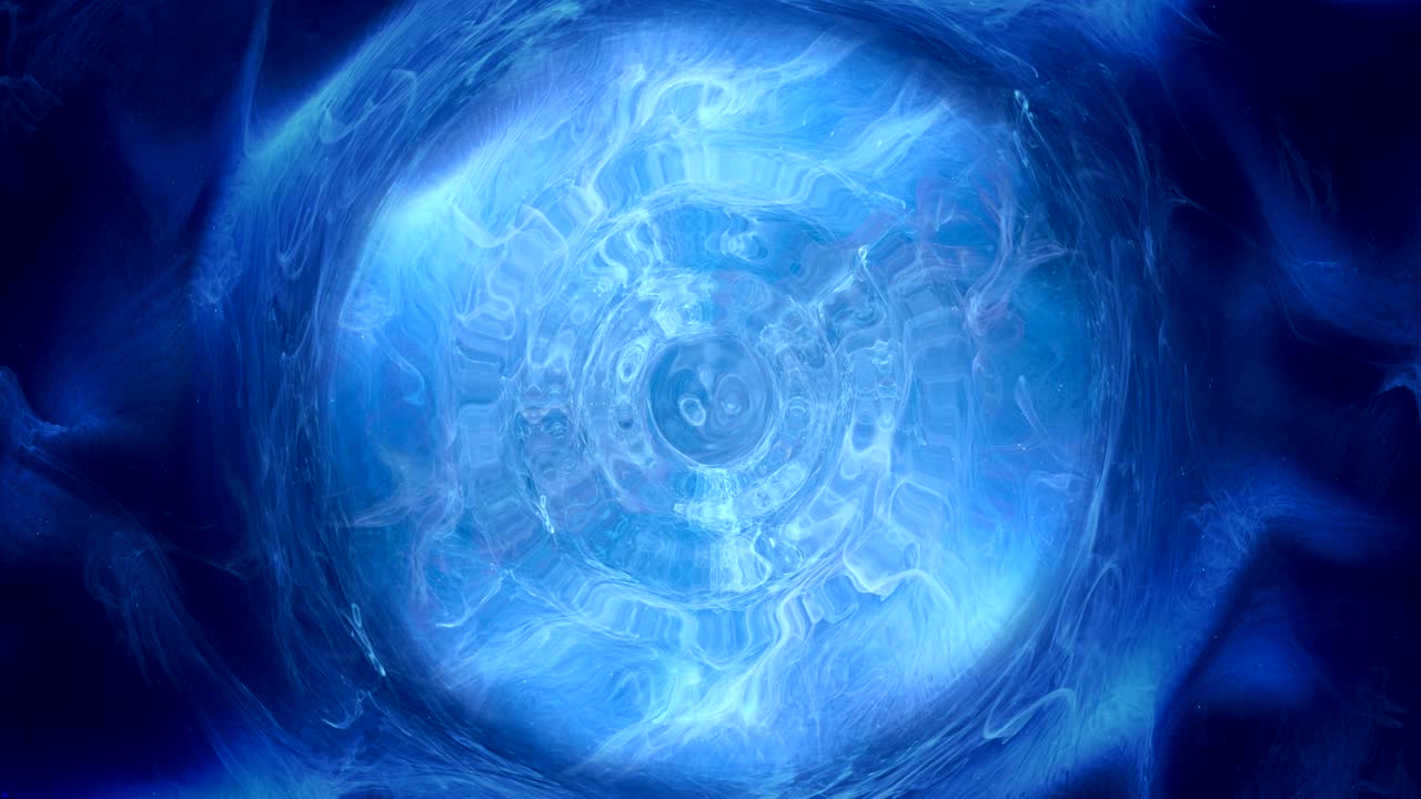 flusso di fumo vortice blu cristallo di acqua sovrapposizione di movimento