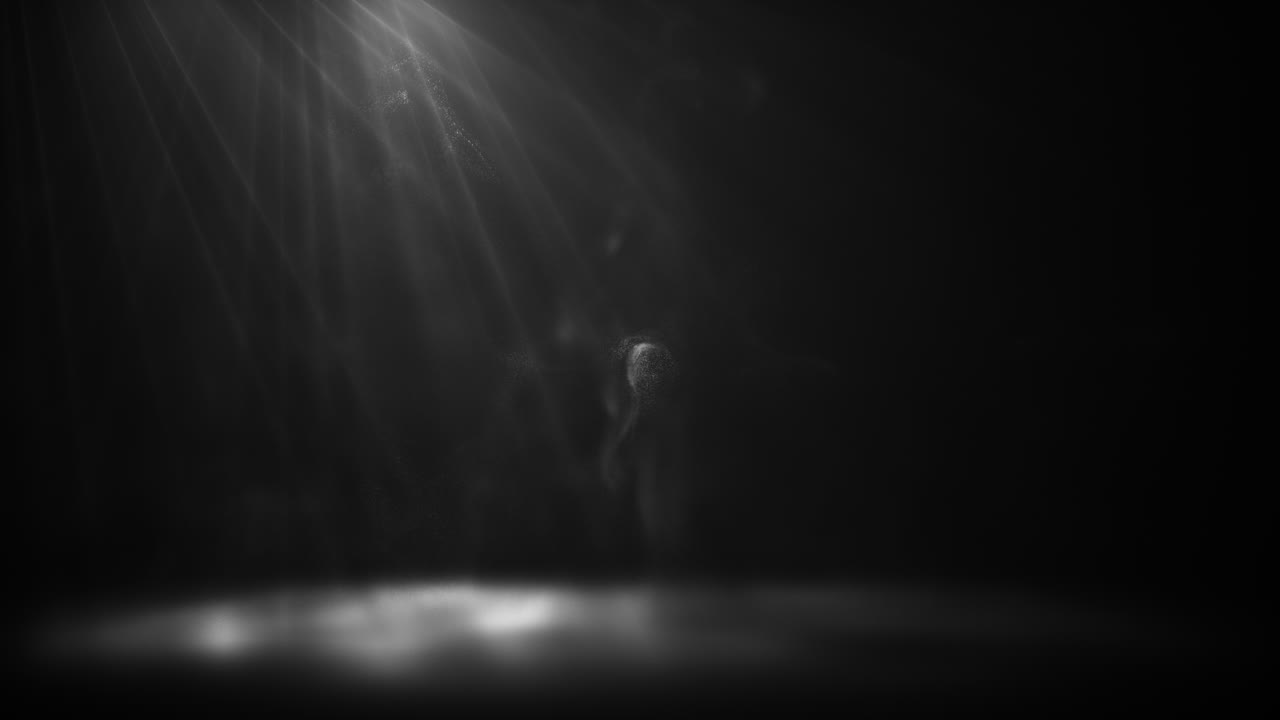 Ethereal Glow Rays in Black Background