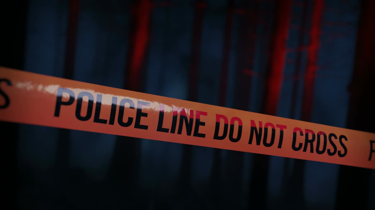 犯罪現場の警察のテープループ 01