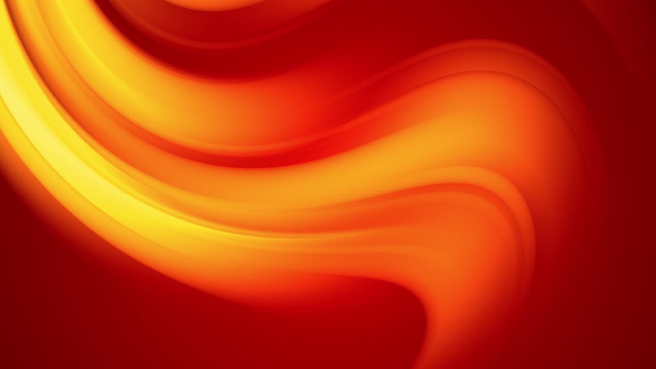 A red yellow gradient of a bright fire color changes slowly and ...