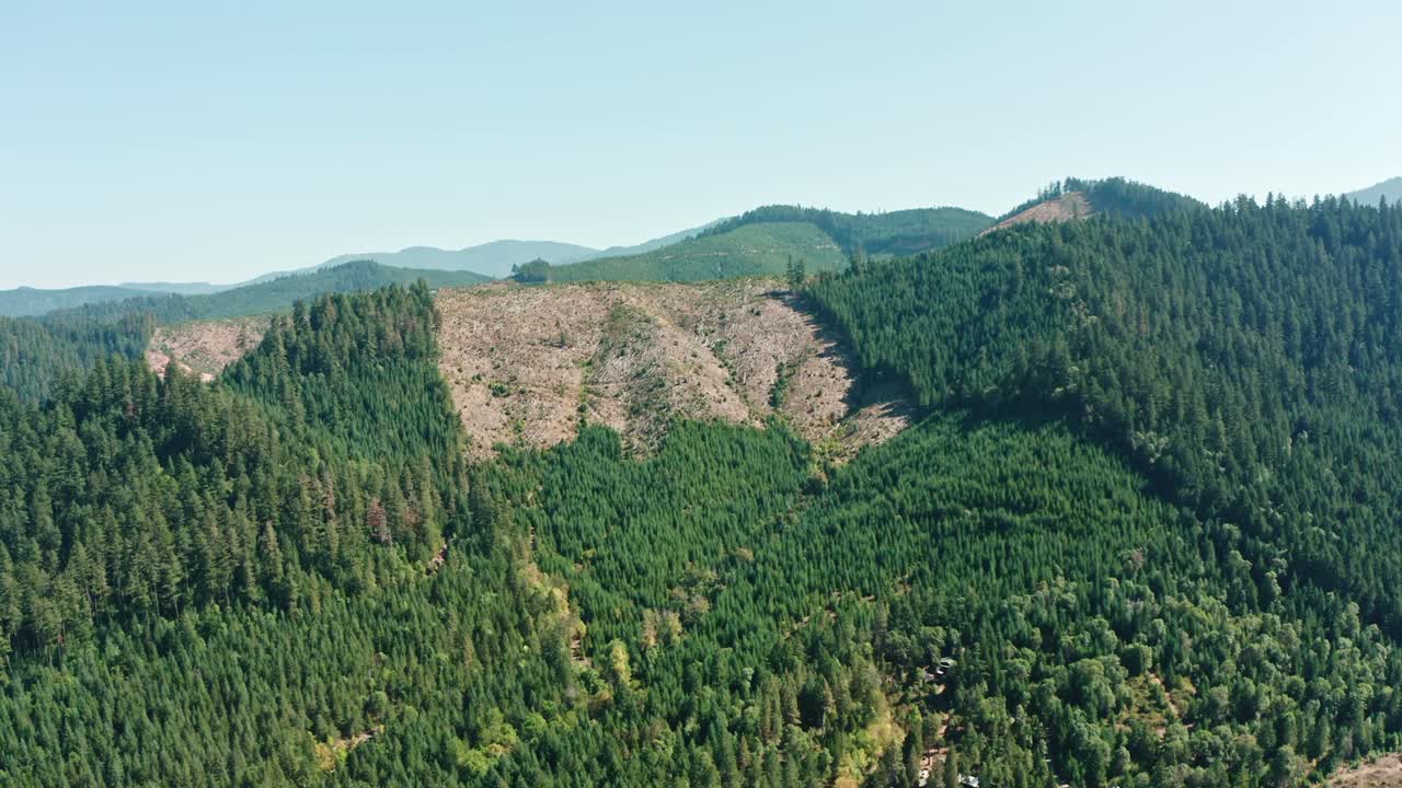 una antena de drones de los bosques de oregón en el noroeste de los estados unidos