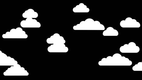 cielo lleno de nubes moviéndose de derecha a izquierda. animación 4k.