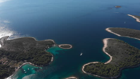 aerial view of beautiful islands in the adriatic sea
