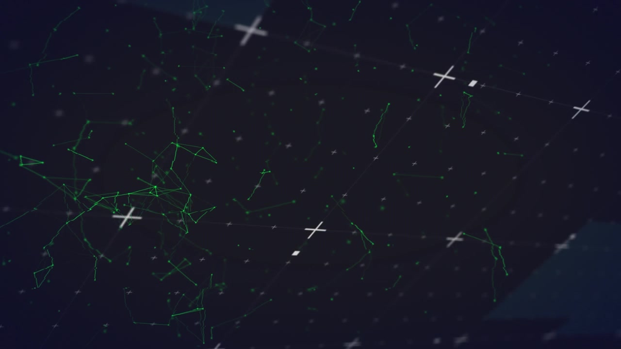 Animation of markers moving over connections and grid