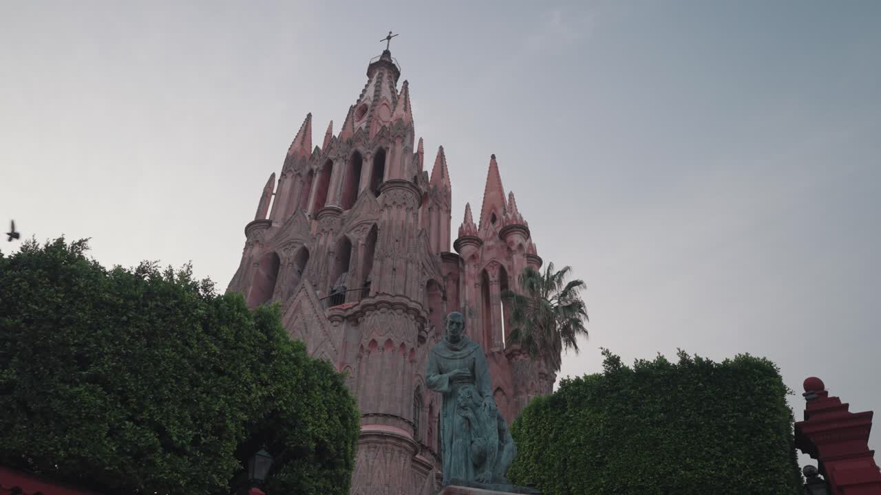 San Miguel de Allende Church and Statue