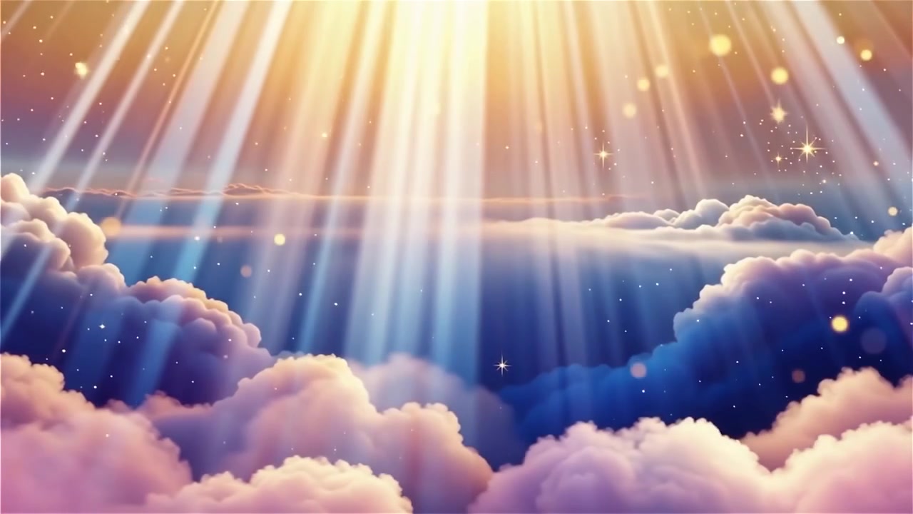 Christian Heavenly Light Worship Background