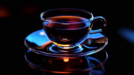 vibrant glass cup of coffee/tea