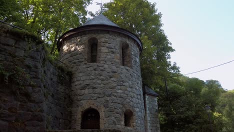 hungary, lillafüred, walking around the restored and beautiful fort building