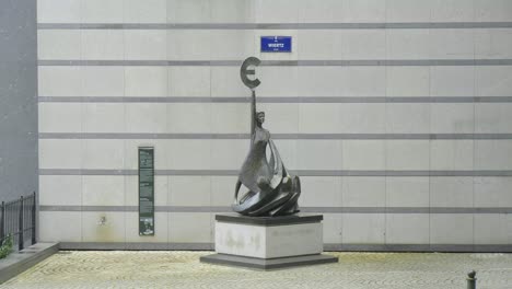 bronze europe statue in brussels