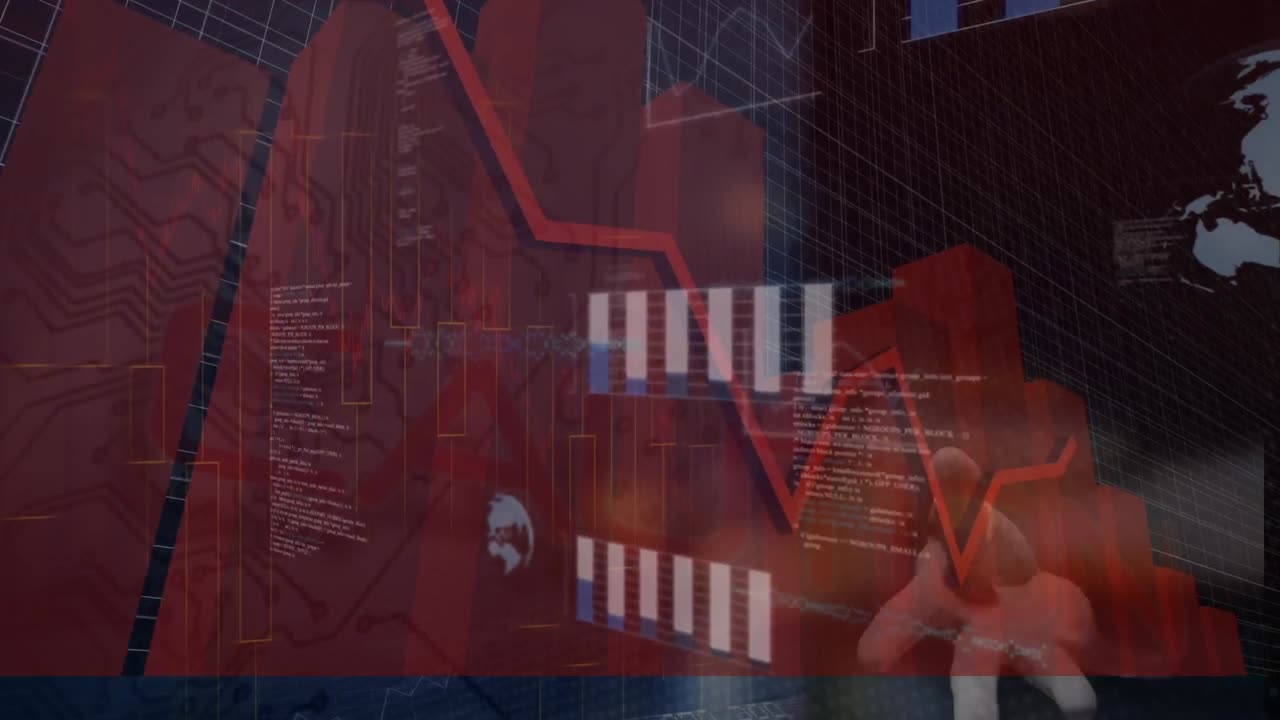 animación del procesamiento de datos a mano