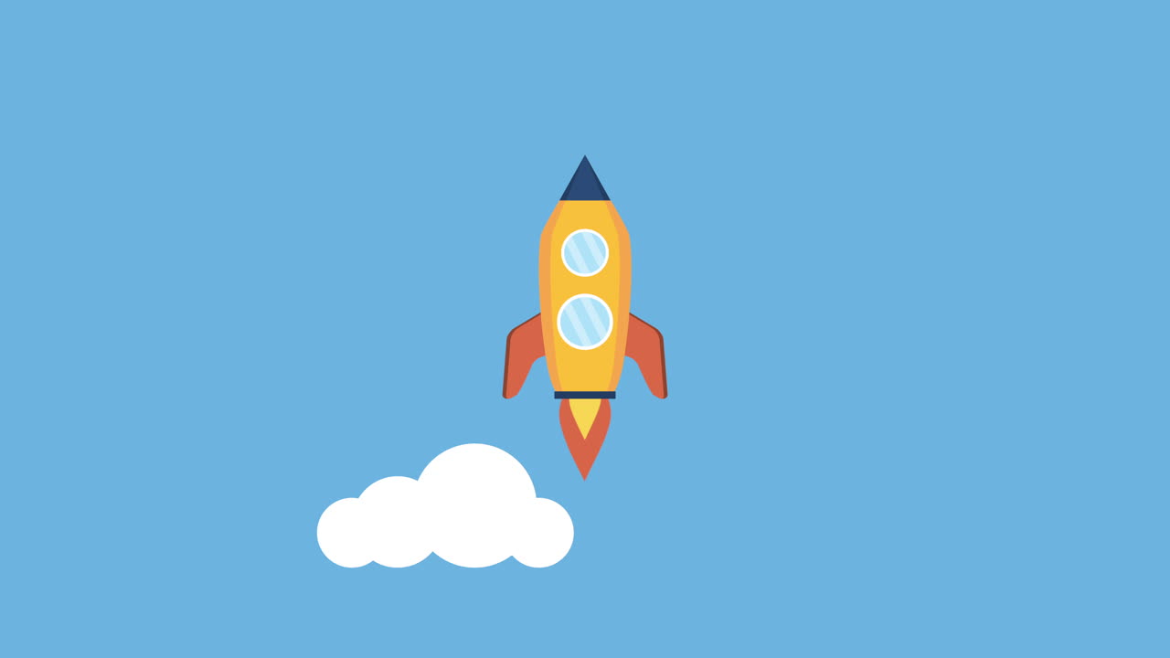 rocket launcher startup success animation