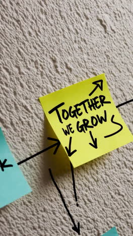 team growth post-it note