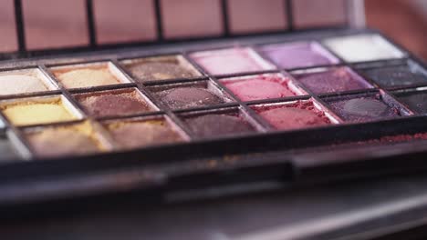 close-up of an eyeshadow palette