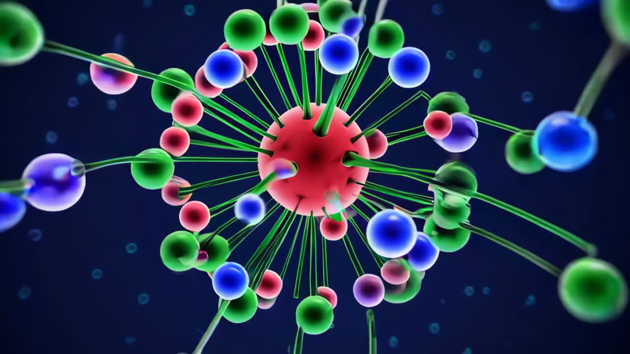 Abstract Microscopic Representation of a Cellular or Viral Structure