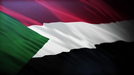 Flag-of-Sudan,-full-screen-in-4K-high-resolution-Republic-of-the-Sudan-flag-4K