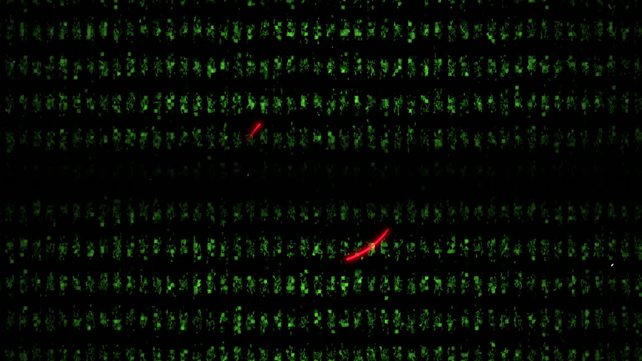 neonrote kreise auf grüner textur