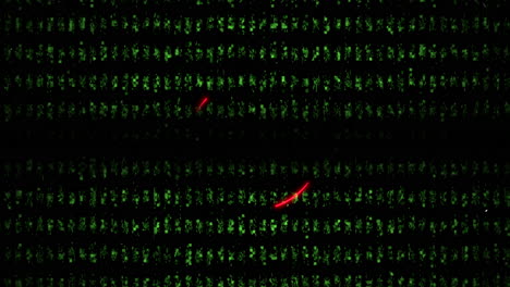 círculos de neón rojo sobre textura verde