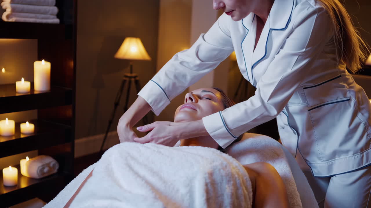Facial Massage at a Spa