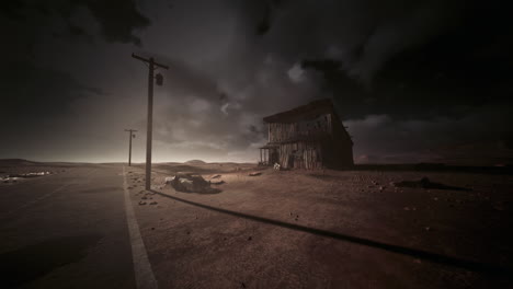 abandoned house in the desert