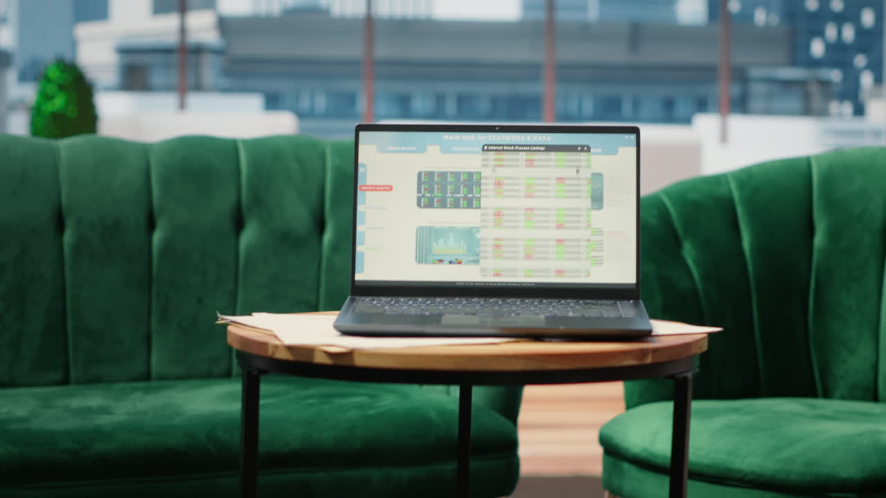 Vertical Video Empty urban enterprise high end office designed for a person with authority