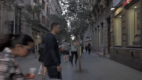 passerby in a pedestrian street in madrid city centre
