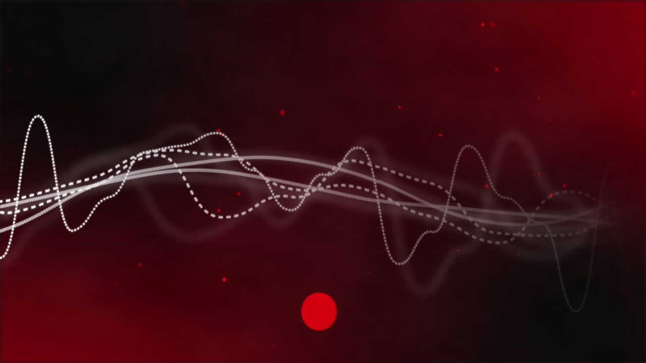 Animation of white spots and trails on black background