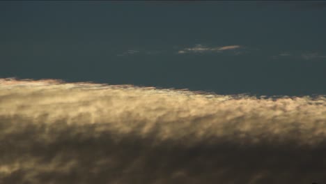 above the sunset clouds. time lapse